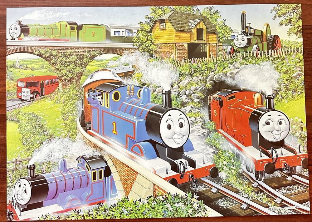 Vintage 1989 Thomas The Tank Engine IV Poster Scandecor Britt Allcroft 24.5x16.5